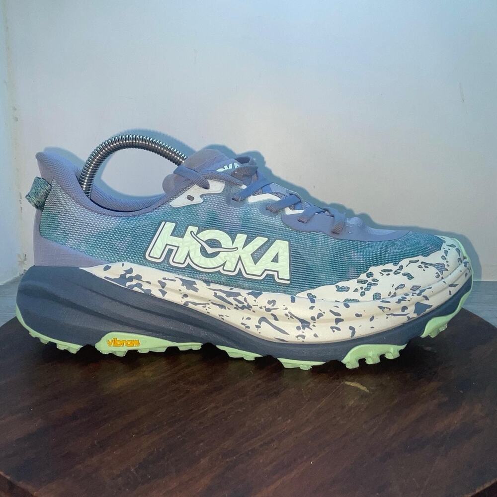 Hoka Speedgoat 6 Trail Running Shoes Womens 10 B Blue Moon Lagoon 1147811 MNLG